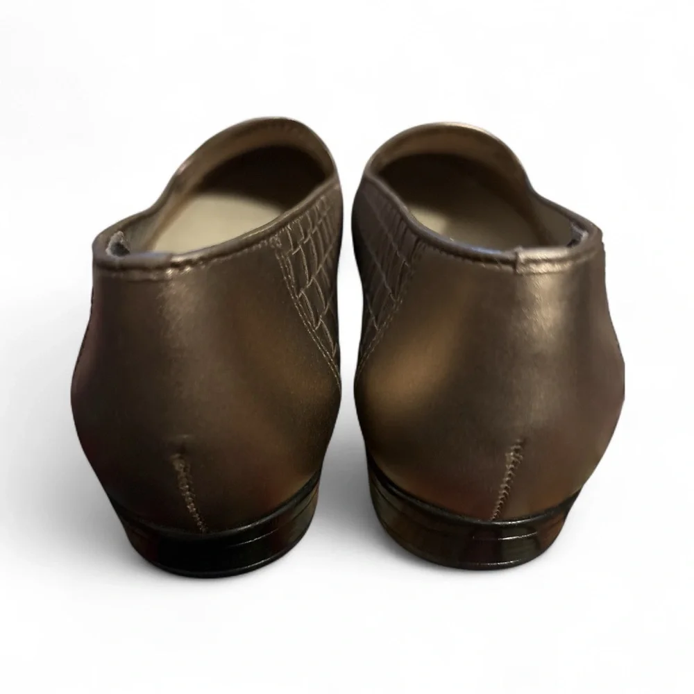 Trotters Liz Ballet Flat In Pewter, Size 8.5N, Excellent Condition